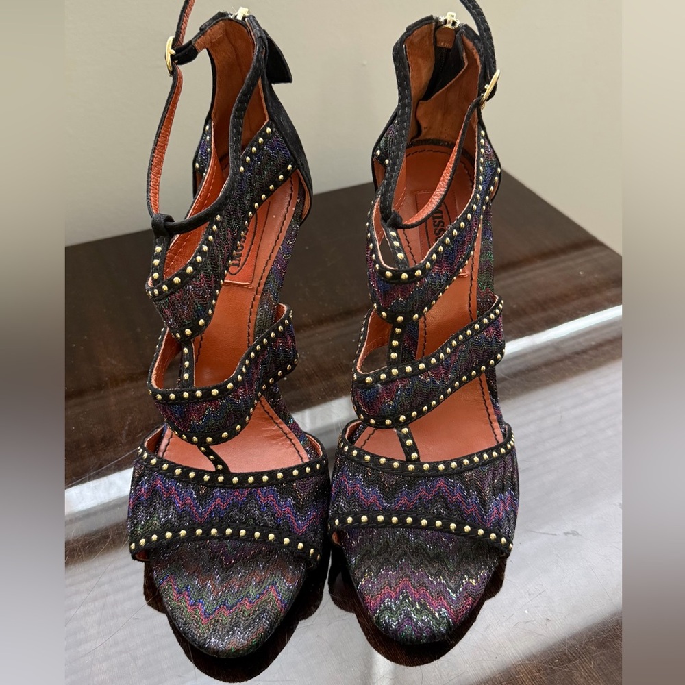 Missoni Stylish Black and Multicolor Women's Sandals